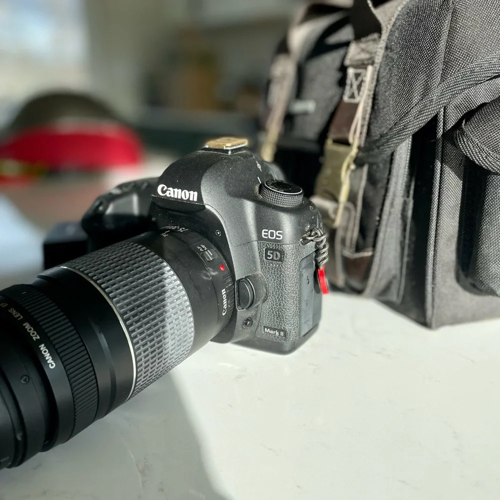 Canon EOS 5D Mark II, 75-300mm Lens, Brand New Bag, 2Batteries, 64GB Memory Card